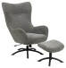 Relaxsessel >Talgarth< in anthrazit, Polyester, Stahl - 76x105x86cm (BxHxT)