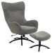 Relaxsessel >Talgarth< in anthrazit, Polyester, Stahl - 76x105x86cm (BxHxT)