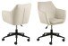 Schreibtischstuhl >Nora< in sand, Polyester, Stahl - 58x91x58cm (BxHxT)