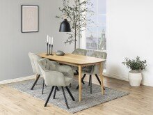 Armlehnstuhl >Lola< in sand, Polyester, Stahl - 57,5x81,5x61,5cm (BxHxT)