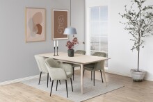 Armlehnstuhl >Emilia< in sand, Polyester, Stahl - 57x83x61cm (BxHxT)