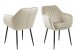 Armlehnstuhl >Emilia< in sand, Polyester, Stahl - 57x83x61cm (BxHxT)