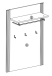 Garderobenpaneel >Eddie< in Eiche / schwarz - 82x120x28 (BxHxT)