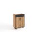 Garderoben-Set >Eddie< (5-teilig) in Eiche / schwarz - 235x197x40 (BxHxT)