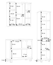 Badezimmer-Set >Veris< (3-teilig) in Artisan Eiche Dekor / secret grey