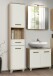 Badezimmer-Set >Aggi< (3-teilig) in Sonoma Eiche Dekor / Hochglanz weiss