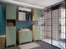 Badezimmer-Set >Veris< (5-teilig) in Artisan Eiche...