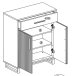 Garderoben-Set >Eddie< (4-teilig) in Eiche / schwarz - 165x197x40 (BxHxT)