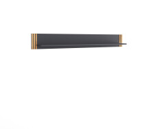 Wohnwand >Joe< (3-teilig) in Eiche / anthrazit - 239x197x40 (BxHxT)