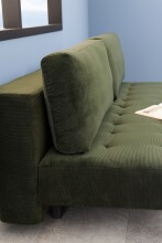Schlafsofa >Blain< in dunkelgrün, Stoff,...