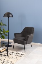 Sessel >Melissa< in Grau, Polyester, Stahl -...