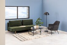 Sessel >Melissa< in Grau, Polyester, Stahl - 75x83x75cm (BxHxT)