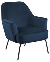 Sessel >Melissa< in marineblau, Polyester, Stahl -...