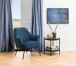 Sessel >Melissa< in marineblau, Polyester, Stahl - 75x83x75cm (BxHxT)