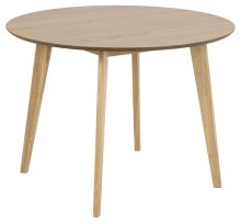 Esstisch >Roxby< in Eiche, MDF, Rubberwood -...