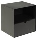 Nachtkommode >Joliet< in schwarz, Stahl - 30x30x25cm (BxHxT)