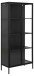 Glasvitrine >Newcastle< in schwarz, Stahl - 80x180x40cm (BxHxT)