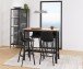 Glasvitrine >Newcastle< in schwarz, Stahl - 80x180x40cm (BxHxT)