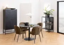 Mehrzweckschrank >Newcastle< in schwarz, Stahl -...