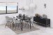 Anrichte >Newcastle< in schwarz, Stahl - 160x60x40cm (BxHxT)