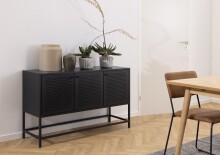 Anrichte >Newcastle< in schwarz, Stahl -...