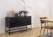 Anrichte >Newcastle< in schwarz, Stahl - 125x75x40cm (BxHxT)
