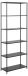 Standregal >Newcastle< in schwarz, Stahl - 69,5x185x30cm (BxHxT)