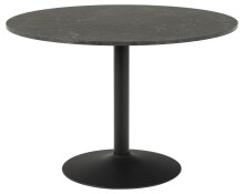 Esstisch >Ibiza< in schwarz, MDF, Stahl - 74x110cm...
