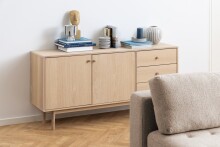 Anrichte >Aston< in Eiche weiss pigmentiert - 160x75x40cm (BxHxT)