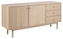 Anrichte >Aston< in Eiche weiss pigmentiert - 160x75x40cm (BxHxT)