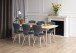 Kulissen-Esstisch >Aston< in Eiche weiss pigmentiert, MDF - 210x75x100cm (BxHxT)