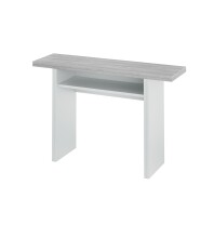 Klapptisch >Tavolo< in Artik-Weiß/Beton-Grau - 120x77x35(70cm) (BxHxT)