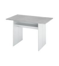Klapptisch >Tavolo< in Artik-Weiß/Beton-Grau - 120x77x35(70cm) (BxHxT)