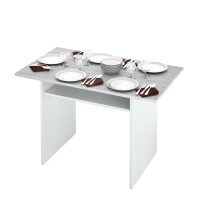 Klapptisch >Tavolo< in Artik-Weiß/Beton-Grau - 120x77x35(70cm) (BxHxT)