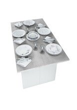 Klapptisch >Tavolo< in Artik-Weiß/Beton-Grau - 120x77x35(70cm) (BxHxT)