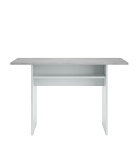 Klapptisch >Tavolo< in Artik-Weiß/Beton-Grau - 120x77x35(70cm) (BxHxT)