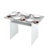 Klapptisch >Tavolo< in Artik-Weiß/Beton-Grau - 120x77x35(70cm) (BxHxT)
