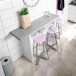 Klapptisch >Tavolo< in Artik-Weiß/Beton-Grau - 120x77x35(70cm) (BxHxT)