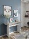 Klapptisch >Tavolo< in Artik-Weiß/Beton-Grau - 120x77x35(70cm) (BxHxT)