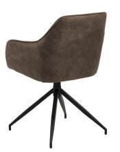 Armlehnstuhl >Brenda< in Braun, Polyester, Stahl -...