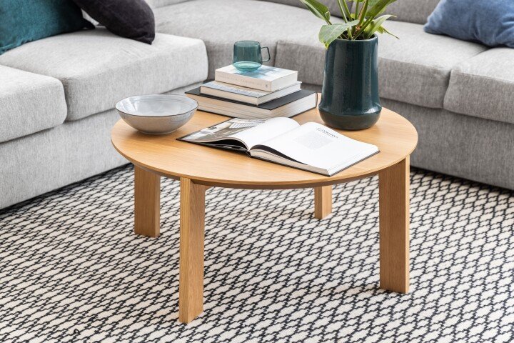 Couchtisch >Maxime< in Eiche, MDF - 42x90cm (HxD)