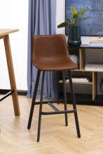 Barhocker >I_Oregon< (2er-Set) in cognac - 46,5x103x50 (BxHxT)