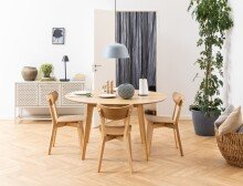 Esstisch >Roxby< in Eiche, MDF, Rubberwood - 76x140cm (HxD)