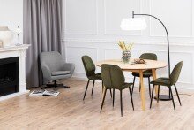 Esstisch >Roxby< in Eiche, MDF, Rubberwood - 76x140cm (HxD)