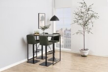 Bartisch >Seaford< in schwarz, MDF, Stahl - 120x105x60cm (BxHxT)