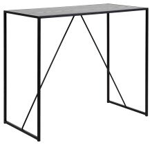 Bartisch >Seaford< in schwarz, MDF, Stahl -...