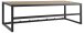 Garderobenpaneel >Seaford< in Wildeiche; schwarz, MDF, Stahl - 77x22x28 (BxHxT)