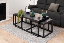 Satztisch >Cornus< (3-teilig) in schwarz -...