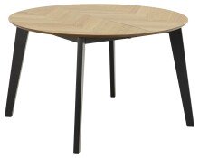 Kulissen-Esstisch >Georgetown< in Eiche, MDF, Rubberwood - 120x74,5x120 (BxHxT)