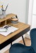 Schreibtisch >Reece< in Wildeiche; schwarz, MDF, Stahl - 100x88x50cm (BxHxT)
